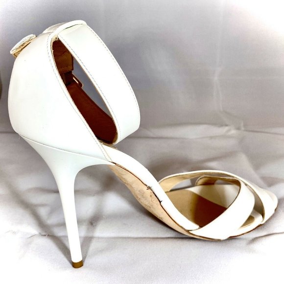 Jimmy Choo Made in Italy White Patent Leather 39 - Picture 4 of 6